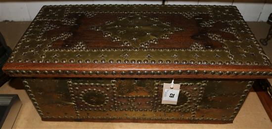 Zanzibar brass mounted hardwood trunk